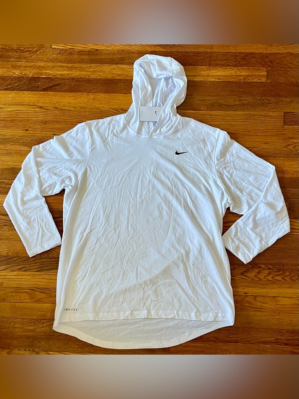 Nike Hyper Dry Long Sleeve Hooded Top White HF7059-100 Men’s Size 2XL